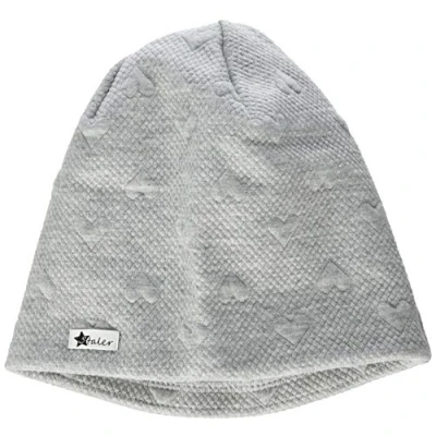 Abbildung von Sterntaler Mädchen Slouch Beanie mit Karomuster und Herz Motiven,Rauchgrau (566),35