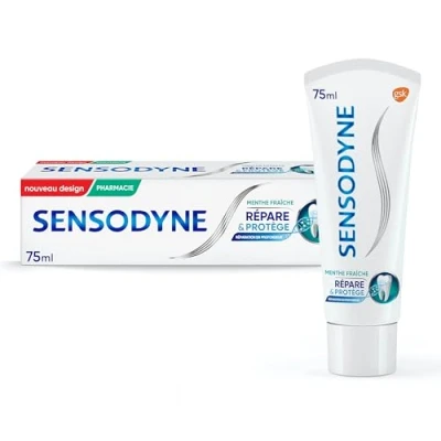 Abbildung von Sensodyne Zahnpasta repariert &amp; schützt frische Minze, für empfindliche Zähne, langanhaltender Schutz gegen Zahnempfindlichkeit, 75 ml