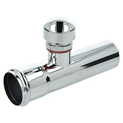 Abbildung von tecuro Siphon Verlängerungsrohr 125 mm mit Rohrbelüfter für Geruchsverschluss