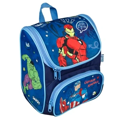Abbildung von Scooli CUTIE Vorschulranzen Avengers Hauptfach und Vortasche gepolsterte Träger Rücken Ideal für Kinder ab 3 Jahren