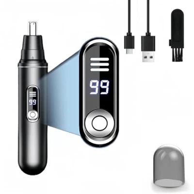 Abbildung von USB Wiederaufladbar Nasenhaartrimmer, Nasenhaarschneider für Männer und Frauen per Wiederaufladbarer Augenbrauen,elektrischer Trimmer Bart, Augenbrauen Gesichtshaare, zweischnei