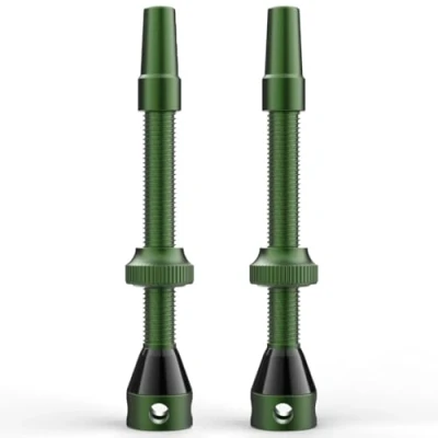 Abbildung von Shredr. Tubeless Ventile Set Presta Für Schlauchlos Reifen Superleichtes Alu, bunt eloxiert, französisches Ventil Normale Felgen (dunkelgrün, 60mm)