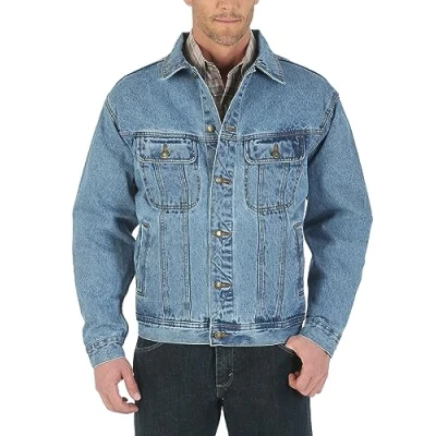 Abbildung von Wrangler Herren Rugged Wear Unlined denim jackets, Vintage Indigo, XL Tall EU