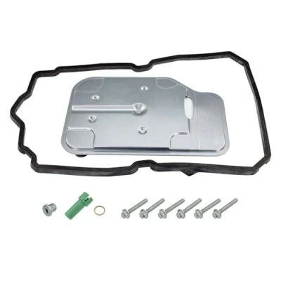 Abbildung von MEYLE 014 137 1107 Hydraulikfiltersatz, Automatikgetriebe mit Anbaumaterial, Ölablassschraube, Dichtung Überlaufrohr, Schrauben