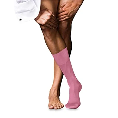 Abbildung von FALKE Herren Socken No. 9 M SO Pure Fil d&#039;Écosse Baumwolle einfarbig 1 Paar, Rot (Rose 8680), 43 44