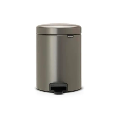 Abbildung von NewIcon Treteimer 5 Liter mit Kunststoff Inneneimer Platinum Brabantia