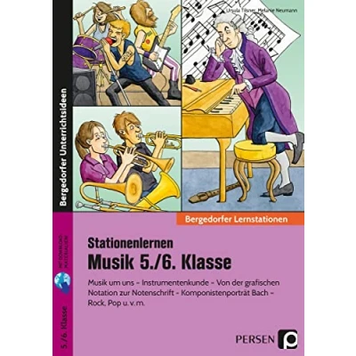 Abbildung von Stationenlernen Musik 5./6. Klasse: um uns Instrumentenkunde Notation zur No tenschrift