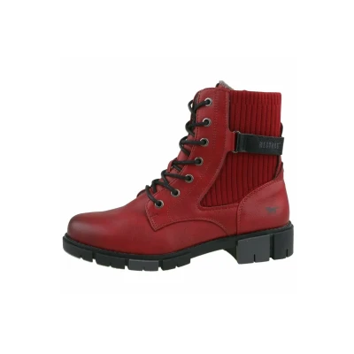 Abbildung von Mustang Schnürstiefelette, Damen, Größe: 37, Rot Schuhe