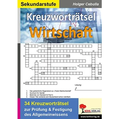 Abbildung von Kreuzworträtsel Wirtschaft: Prüfung und Festigung des Allgemeinwissens