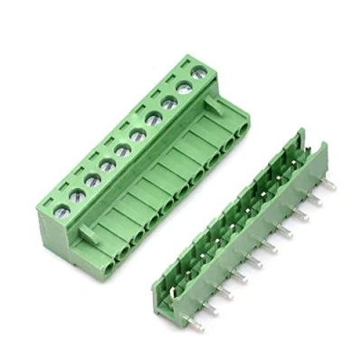 Abbildung von Oiyagai 10 Set 5,08 mm Raster Rechter Winkel Pin PCB Steckerbare Terminalblock Anschlüsse