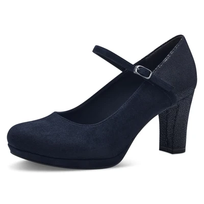 Abbildung von Tamaris Plateaupumps, Damen, Größe: 41, Navy comb Schuhe
