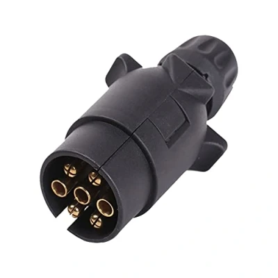 Abbildung von AOHEWEI 7 Pin Anhänger Stecker Wasserdicht 12V Kunststoff Kabel Adapter N Typ für LKW Wohnmobil Auto Boot Wohnwagen Abschleppen