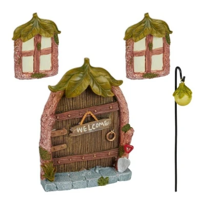 Abbildung von relaxdays Gartenfigur Feentür Set &quot;Blätterdach&quot;