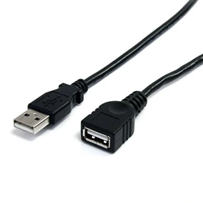 Abbildung von StarTech.com USB Verlängerungskabel (USB 2.0, 90cm, A, Stecker auf Buchse, Schwarz)