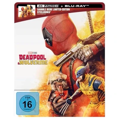 Abbildung von Deadpool &amp; Wolverine Limited Edition Steelbook (4K Ultra HD) (+ Blu ray)