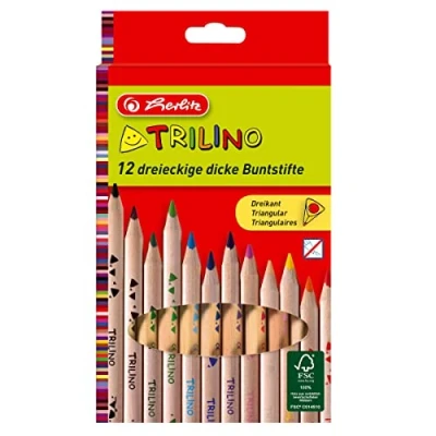Abbildung von Herlitz Buntstift Trilino, (12 tlg), mit Jumbo Dreikantform