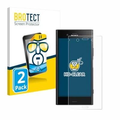 Abbildung von BROTECT (2 Stück Schutzfolie für Sony Xperia XZ1 Displayschutz Folie Ultra Klar