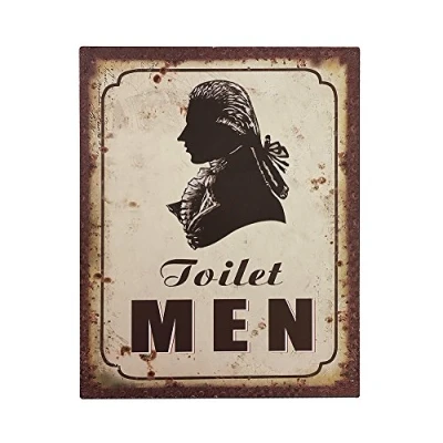 Abbildung von zeitzone Blechschild Men Toilettenschild Barock Herrentoilette Nostalgie 25x20cm
