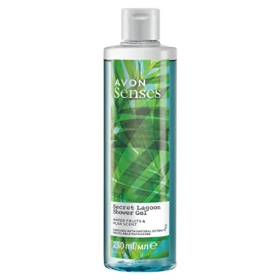 Abbildung von Avon Senses Secret Lagoon Wasserfrüchte und Moschusduft Duschgel 250 Ml