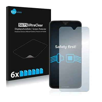 Abbildung von Savvies 6 Stück Schutzfolie für Motorola Moto G7 Plus / Displayschutz Folie Ultra Transparent