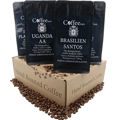 Abbildung von Coffeenes Arabica Bohnenkaffee Ganze Bohnen 6 x 100 g Kaffeebohnen Coffee Beans Kaffebohnen Unterschiedliche Kaffeesorten Kaffee