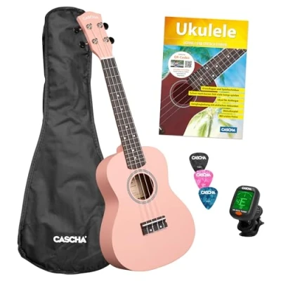 Abbildung von Concert Ukulele Linden Pink Set (incl. Bag, 3 Picks, Book, Tuner)