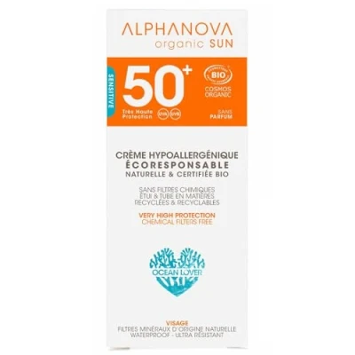 Abbildung von Alphanova Sun Bio, Sonnenschutzmittel, hypoallergen, SPF 50, 50 g