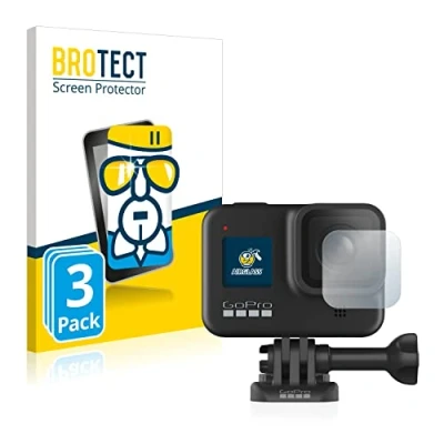 Abbildung von BROTECT Schutzglas für GoPro Hero 8 Black (Linse) (3 Stück) Schutzfolie Panzer Folie Glas [Extrem Kratzfest 9H, Anti Fingerprint, Ultra Transparent]