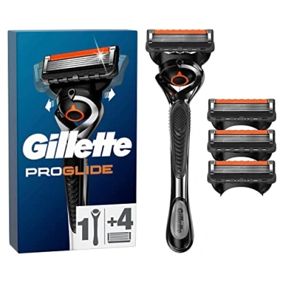 Abbildung von Gillette ProGlide Nassrasierer Herren Set, Rasierer + 4 Rasierklingen mit 5 fach Klinge, Geschenk für Männer