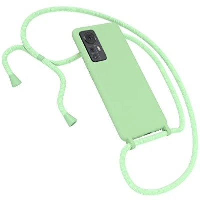 Abbildung von EAZY CASE Premium Silikon Handykette kompatibel mit Xiaomi 12 / 12X Handyhülle Umhängeband, Handykordel Schutzhülle, Silikonhülle, Hülle Band, Kette für Smartphone, Grün