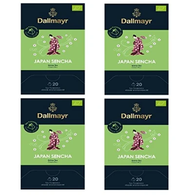 Abbildung von 4 x Dallmayr Japan Sencha grüner Tee Bio 20 Pyramiden 2,5g