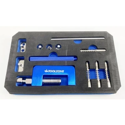 Abbildung von Dunnet Tools Kettenbrecher &amp; Nietwerkzeug Universal Splitter Set Nieten Motorrad Auto Kit Werkzeug Kettenwerkzeug Professionelles DIY Kettensplitter und Nietzange