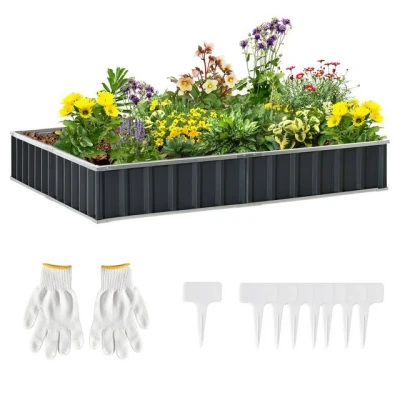 Abbildung von Hochbeet DIY Gartenbeet mit T Form Pflanzenschilder Handschuhe Stahl