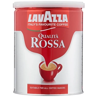 Abbildung von Lavazza, Qualità Rossa, Gemahlener Kaffee, Arabica &amp; Robusta, mit Aromanoten von Schokolade und Trockenfrüchten, Intensität 5/10, Mittlere Röstung, 250g