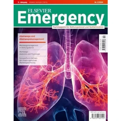 Abbildung von ELSEVIER Emergency. Atemwege und Atemwegsmanagement. 2/2024: Fachmagazin für Rettungsdienst Notfallmedizin
