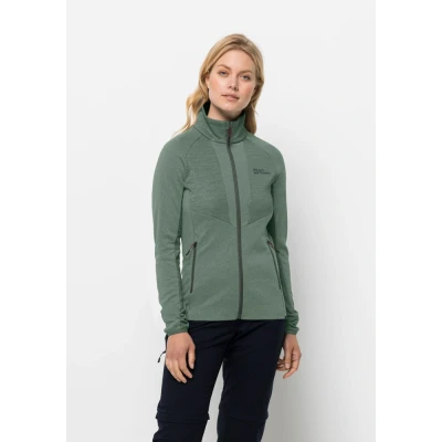 Abbildung von Jack Wolfskin Blattsteig FZ Fleecejacke, Damen, Größe: Large, Picnic green
