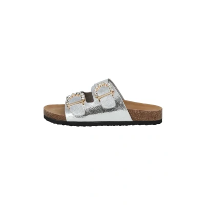 Abbildung von Palado by Sila Sahin Obestos Pantolette flach, Damen, Größe: 37, Silber metallic Schuhe