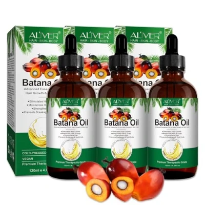 Abbildung von P Beauty Batana Öl 3x120ml Bio &amp; Vegan für Haare Haarwachstum Haarpflege Gesicht, Haut, Wimpern Nägel Nährt stärkt Haarwurzeln, Anti Haarausfall, Spliss, Schuppen