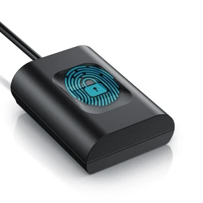 Abbildung von CSL USB Fingerabdrucksensor Fingerprint Key bis zu 10 IDs Windows 8 11 unterstützt Plug &amp; Play Rundumerkennung
