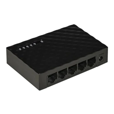 Abbildung von Netzwerk Switch mit 5 Anschlüssen GIGABIT 10/100/1000 RJ45