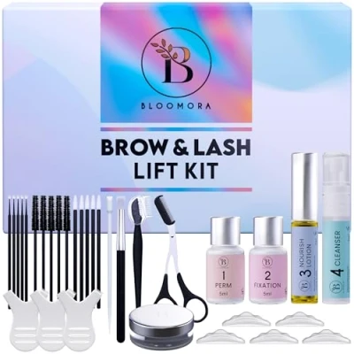 Abbildung von Wimpernlifting Set, Augenbrauen Lifting 2 in 1 Lösung, Brow Hält 6 8 Wochen, 15 Anwendungen, DIY Wimpern Set und Kit Lash