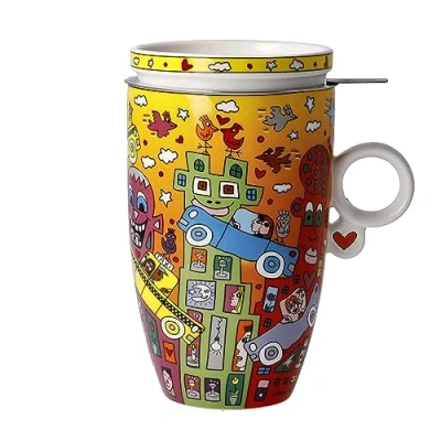 Abbildung von Goebel Tasse &quot;Rizzi&quot;, Pop Art, Teetasse, James Rizzi Not Getting Around the Traffic