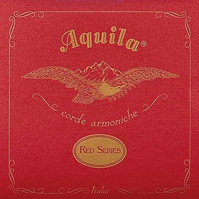 Abbildung von Aquila Red Series AQ 89 Saiten für Bariton Ukulele, niedriges D, 1 Set mit 4 Stück