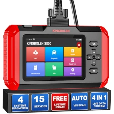 Abbildung von KINGBOLEN S800 OBD2 Diagnosegerät, KFZ Codeleser Für 4 Systeme Motor/Getriebe/ABS/SRS Und 15 Zurücksetzen, Öl EPB SAS TPMS,DPF usw,Lebenslanges Kostenloses Update,Obd2 Diagnosegerät Alle Fahrzeuge