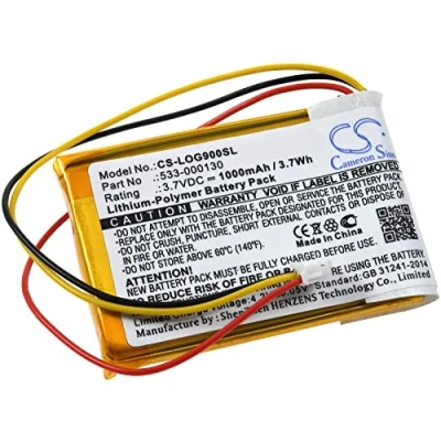 Abbildung von Akku kompatibel mit Logitech Typ 533 000130, 3,7V, Li Polymer