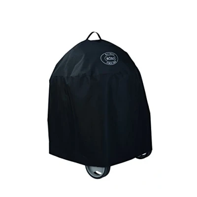Abbildung von RÖSLE Holzkohle Kugelgrill Abdeckhaube No.1 F50/F50 AIR, Hochwertige Schutzhülle aus 100% Polyester, mit praktischem Klettverschluss zum Fixieren, wasserdicht, Schwarz