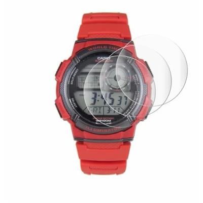 Abbildung von Savvies 4 Stück Full Screen Schutzfolie für Casio AE 1000W Cover Displayschutz Folie [3D Curved, Transparent, Anti Fingerabdruck]