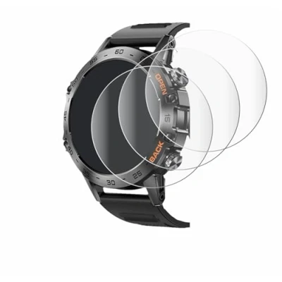 Abbildung von Savvies 4 Stück Full Screen Schutzfolie für Lemfo Smartwatch 1.39&quot; Cover Displayschutz Folie [3D Curved, Transparent, Anti Fingerabdruck]
