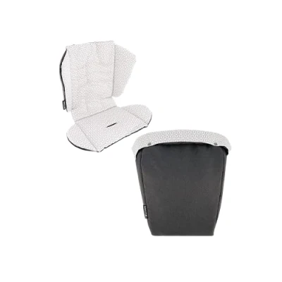Abbildung von TWISTSHAKE Sitzauflage und Fußsack Set für Tour Kinderwagen, Schwarz