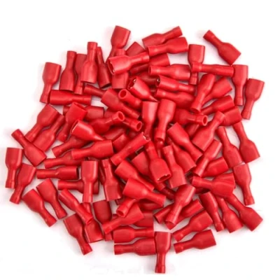 Abbildung von 120 Stück Schnellkupplungsbuchse Vinyl Vollisoliert, FDFD1.25 250, 6.3 x 0.8mm Kabelschuh, Rot für 0.5 1.5mm² (22 16 AWG)